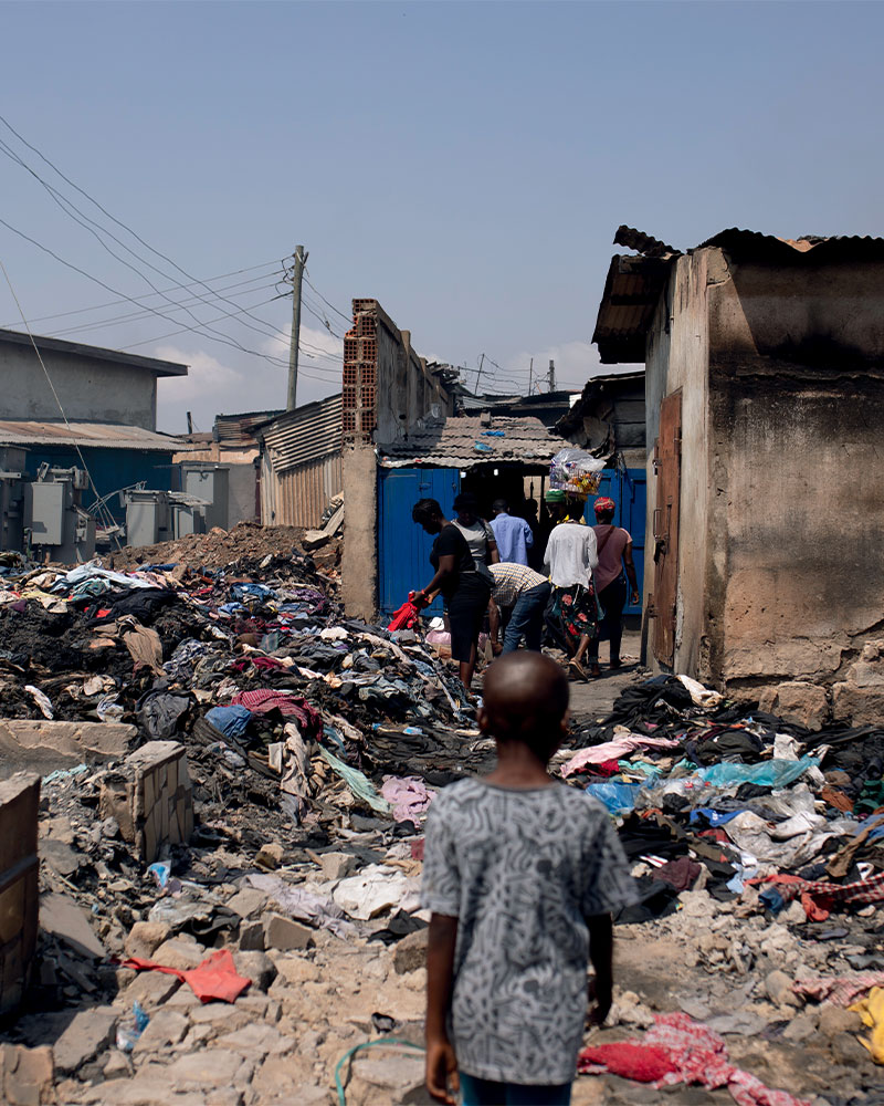 Un site d'enfouissement à Accra, qui a pris feu en 2019.